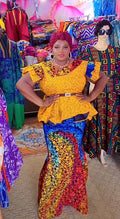 Elegant African Print Two-Piece Set